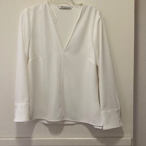 Zara NWOT white blouse